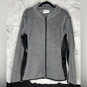 Marc New York Andrew Marc | Women’s Full Zip Gray Herringbone Jacket, Size XXL